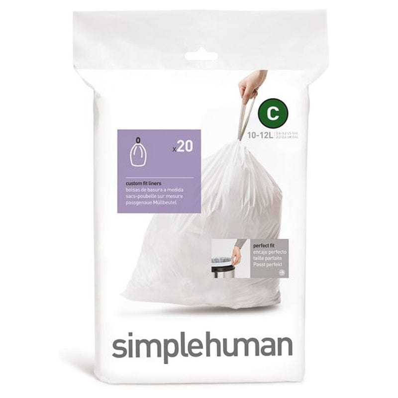 Simplehuman avfallspose 20stk 10-30L 10-12L Simplehuman Diverse baderomstilbehør CO-SCW0162