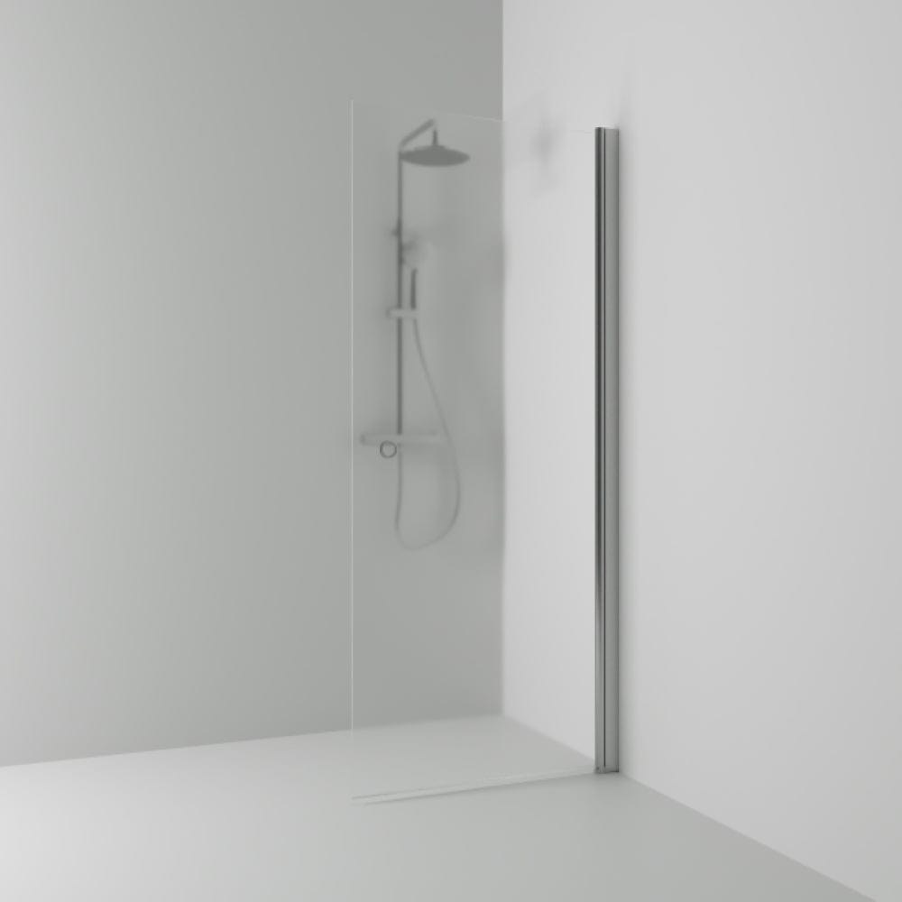 Skoga Dusjdør Hullgrep 77cm / Matt aluminium / Frostet glass Bad.no SV-63308380