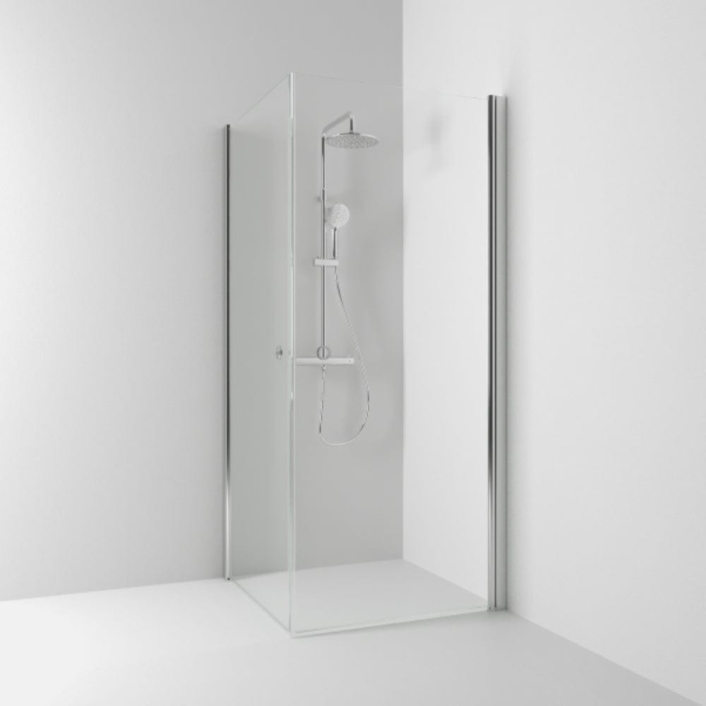 Skoga Dusjhjørne Rett Hullgrep 80x80cm / Krom / Klart glass Svedbergs Dusjhjørne SV-63507488