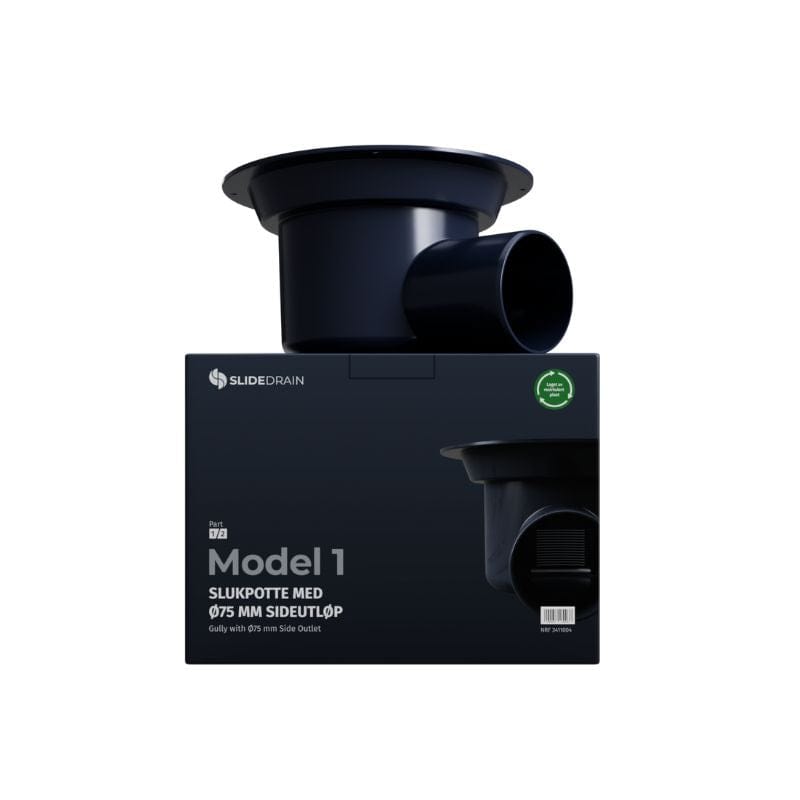 Slidedrain Model 1 Slukpotte Sideutløp Slidedrain Gulvsluk GRO-3411004