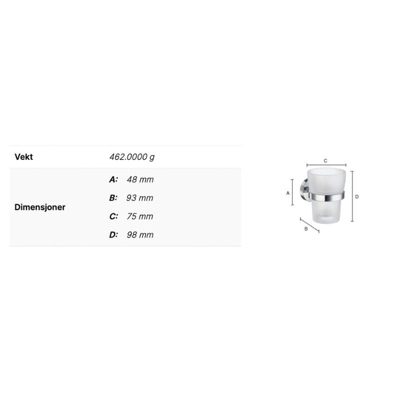 Smedbo 343P Tannbørsteholder Home - kan limes Smedbo Tannbørsteholder