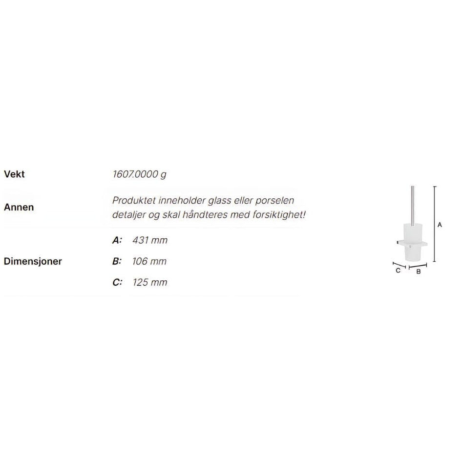 Smedbo Air AK3334 WC-Børste Krom Smedbo Toalettbørste SM-AK3334