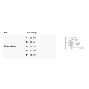 Smedbo AK327 Svingbar Trippelkork Air