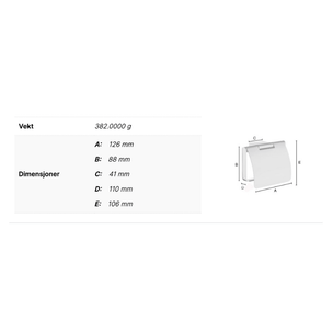 Smedbo AK3414 Toalettpapirholder Air