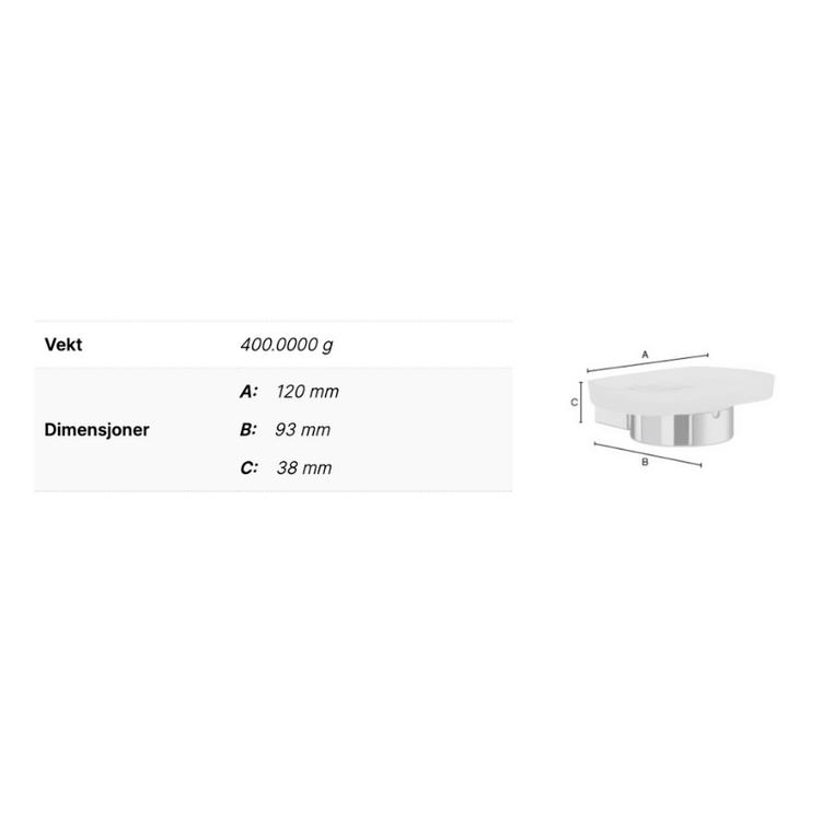 Smedbo AK342 Såpekopp Air