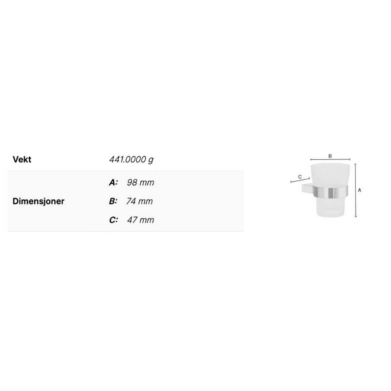 Smedbo AK343 Tannbørsteholder Air Krom Smedbo Tannbørsteholder SM-AK343