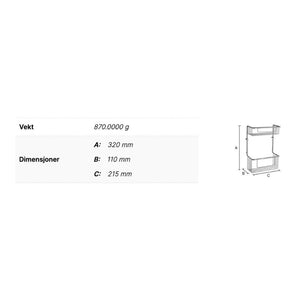 Smedbo DK1031 Dusjkurv Dobbel Sideline - Krom