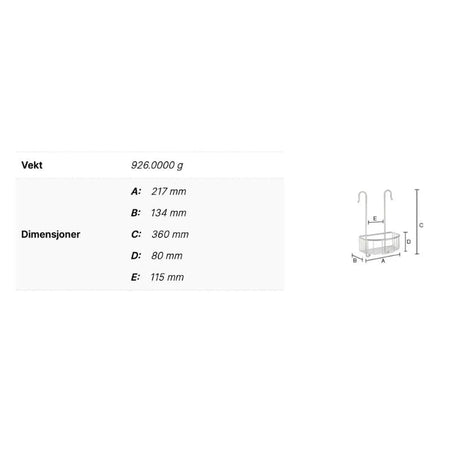 Smedbo DK1048 Dusjkurv for Dusjbatteri - Krom