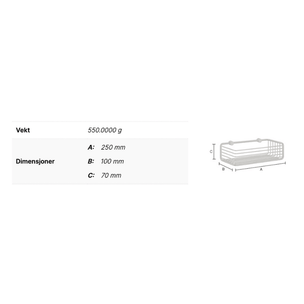 Smedbo DK1101 enkel dusjkurv Sideline - Krom