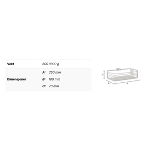 Smedbo DK1106 kurv til dusjstang Sideline - Krom