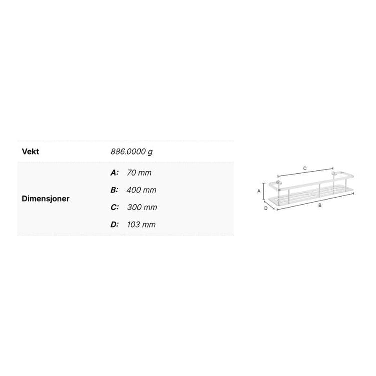 Smedbo DK3005 Dusjkurv Sideline - Krom