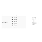 Smedbo DK3048 Dusjkurv for Dusjbatteri