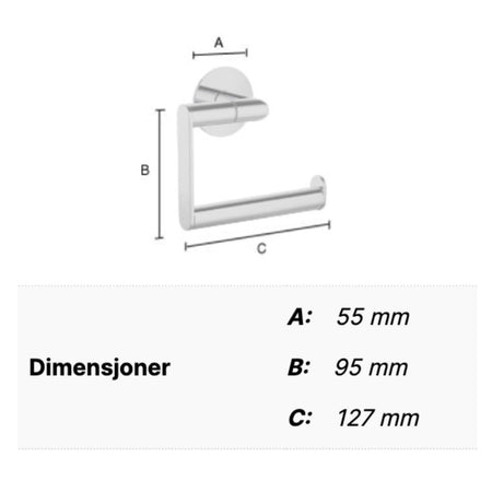 Smedbo Dot 341 Toalettrullholder Selvklebende