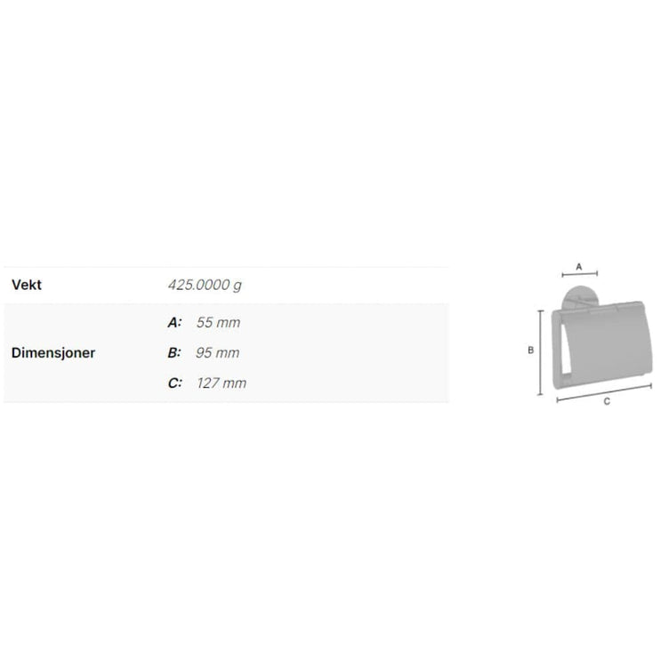 Smedbo Dot 3414 Toalettpapirholder med Lokk