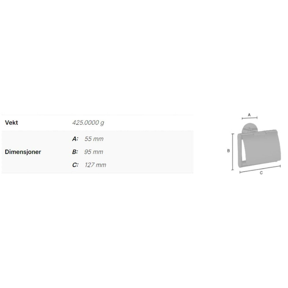 Smedbo Dot 3414 Toalettpapirholder med Lokk Smedbo Toalettrullholder