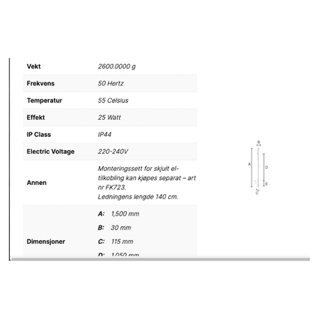 Smedbo FK715 Håndkletørker Dry Vertikal Krom