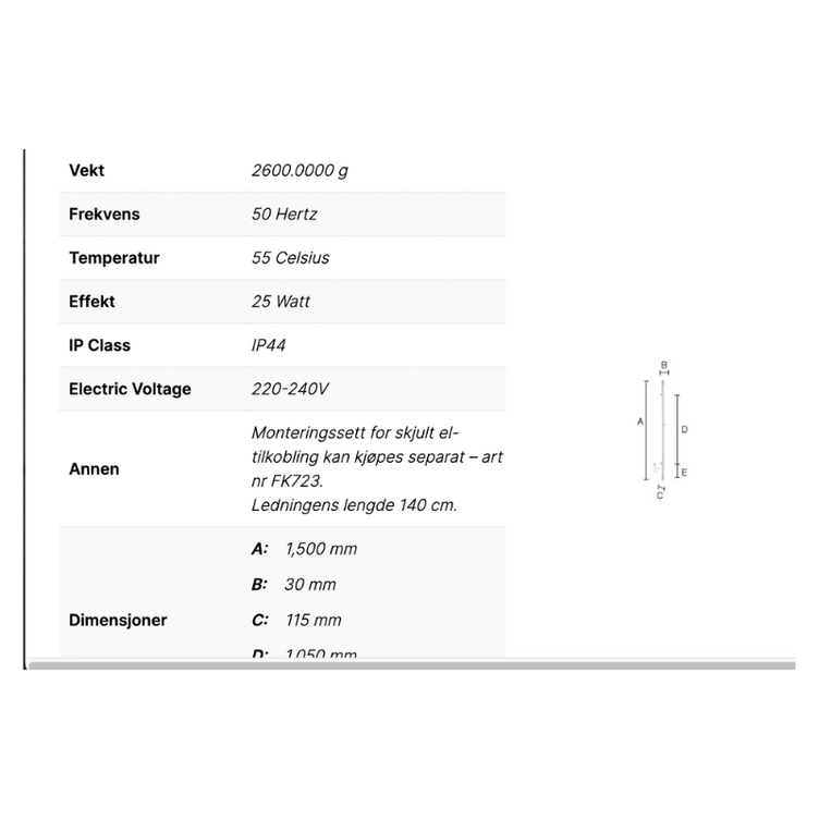 Smedbo FK715 Håndkletørker Dry Vertikal Krom