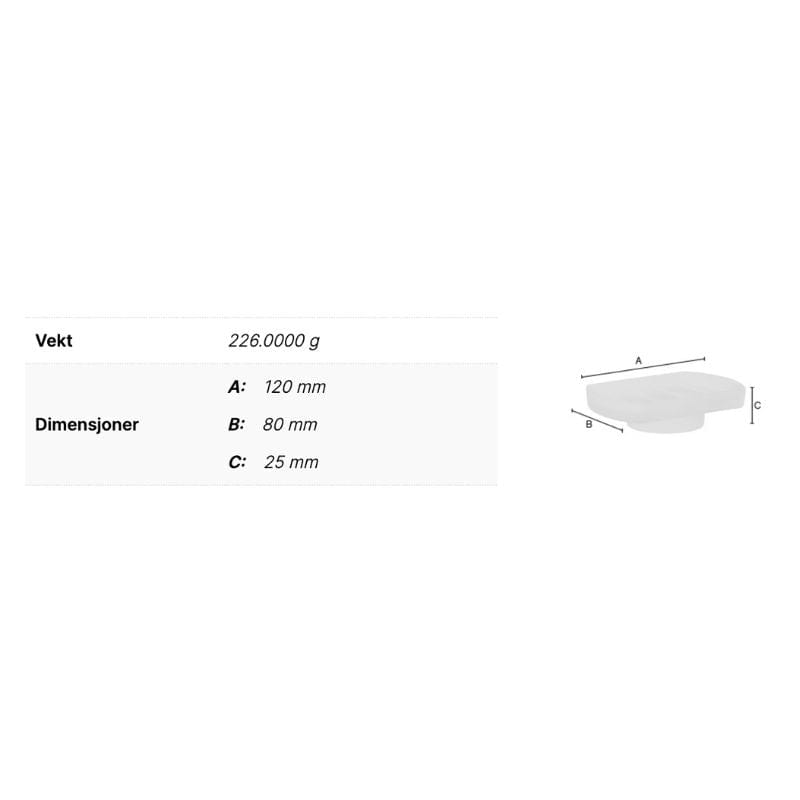 Smedbo L348 Såpekopp Løs Frostet Glass Smedbo Diverse baderomstilbehør SM-L348