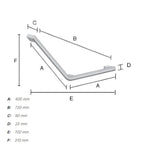 Smedbo Living 812 V Form Badekarhåndtak