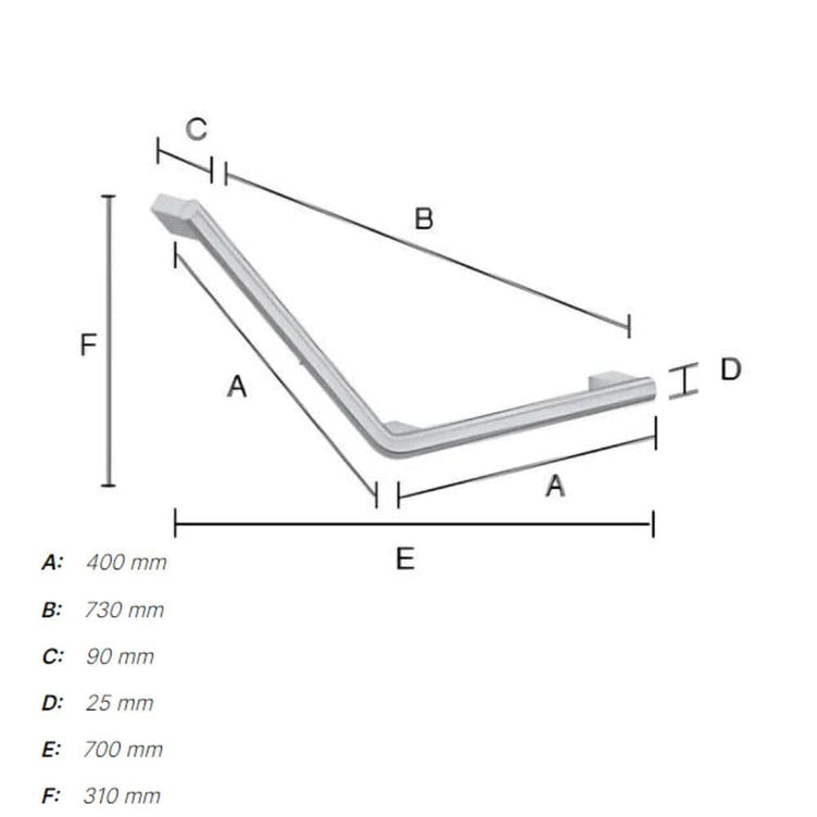 Smedbo Living 812 V Form Badekarhåndtak