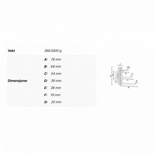 Smedbo OK327 ICE Svingbar Trippelkrok