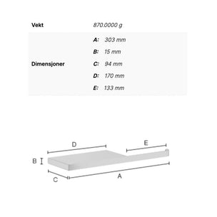 Smedbo Outline 3411 Toalettpapirholder med Hylle