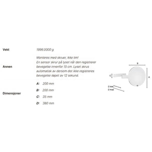 Smedbo Outline 491 Sminkespeil Vegghengt - 7x