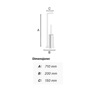 Smedbo Outline 613 Toalettpapirholder / Børste