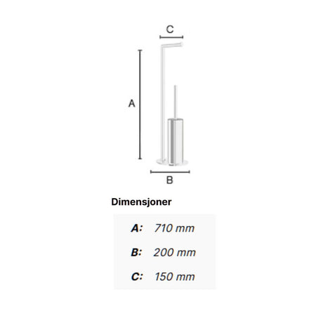 Smedbo Outline 613 Toalettpapirholder / Børste