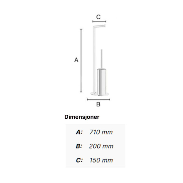 Smedbo Outline 613 Toalettpapirholder / Børste