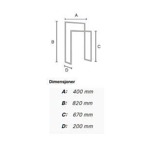 Smedbo Outline 614 Håndklestang dobbel