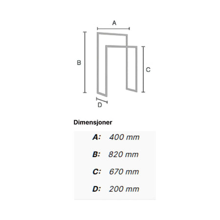 Smedbo Outline 614 Håndklestang dobbel