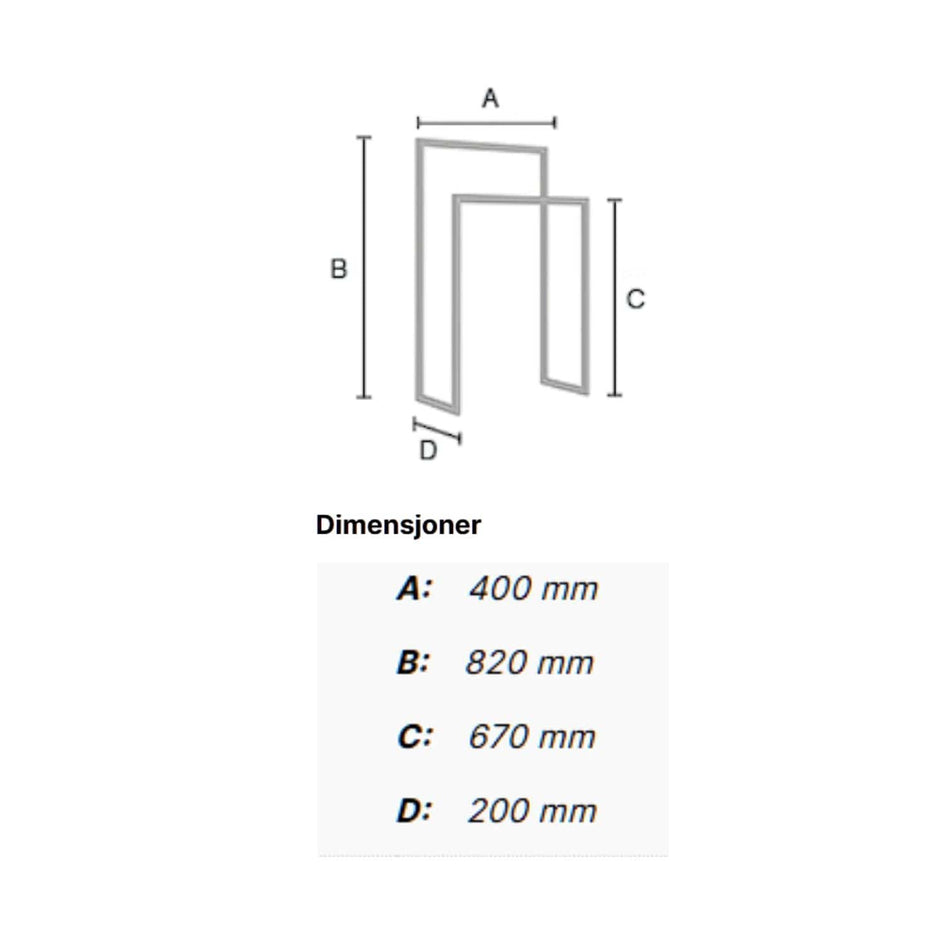 Smedbo Outline 614 Håndklestang dobbel Smedbo Håndklestang