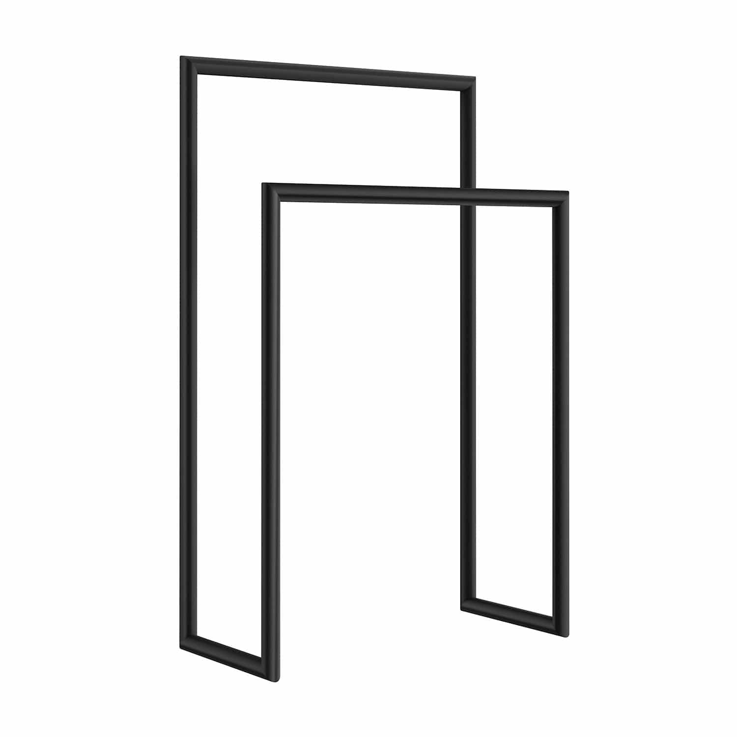 Smedbo Outline 614 Håndklestang dobbel Svart matt Smedbo Håndklestang SM-FB614