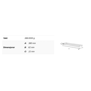 Smedbo Outline Dobbel Håndklestang L380mm