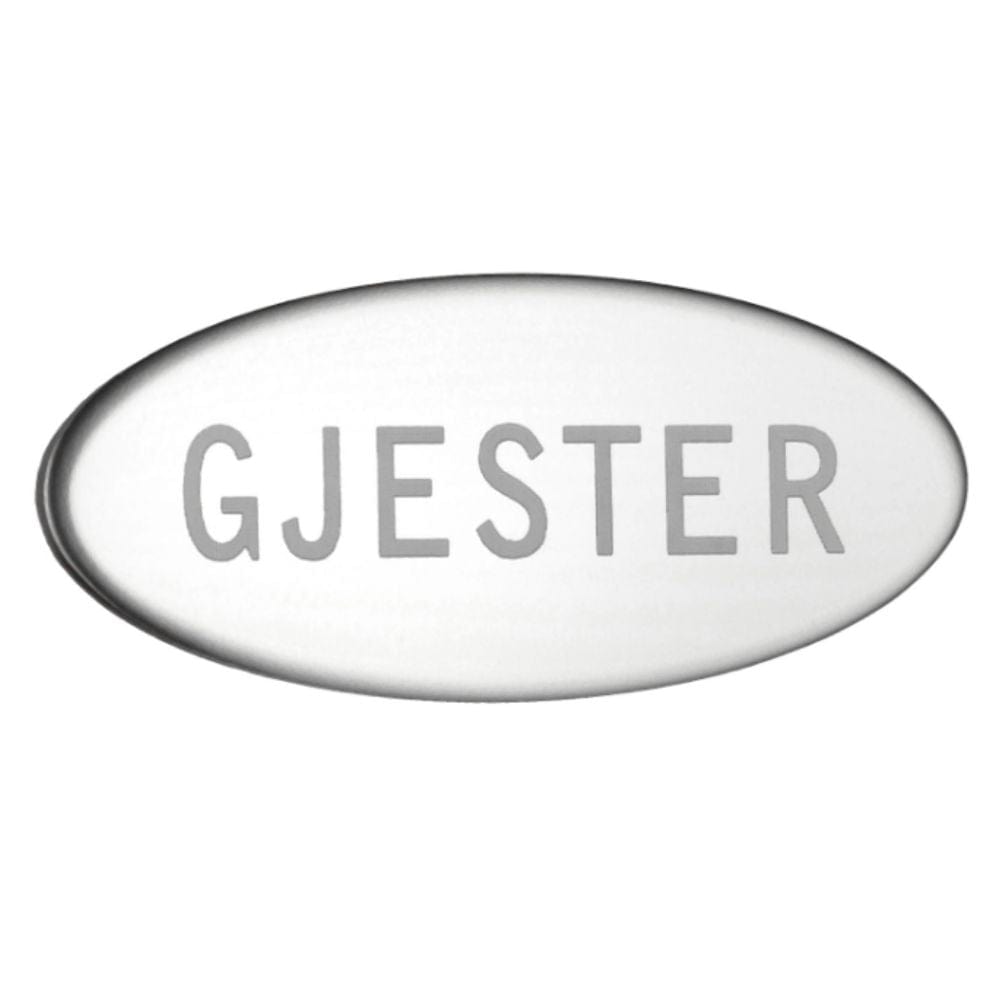 Smedbo Xtra 955 Wc Skilt Gjester Selvklebende Krom Smedbo Toalettskilt SM-FK955