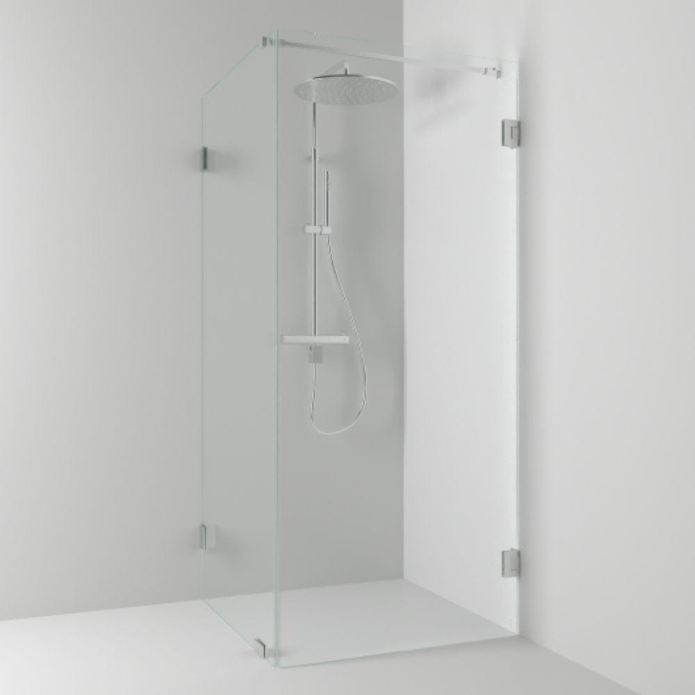 Svedbergs 180° Dusjhjørne Kombi (vegg+dør) Krom / 80x80cm / Klart glass Svedbergs Dusjhjørne SV-654788