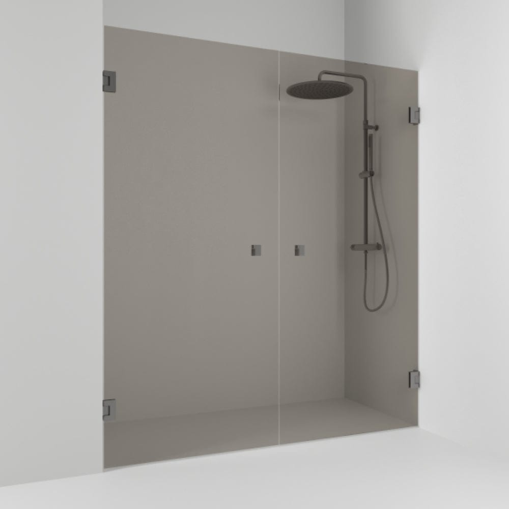 Svedbergs 180° Dusjnisje Dobbel Blyantpenn svart / 196,5cm / Bronsefarget glass Svedbergs Dusjnisje SV-625920