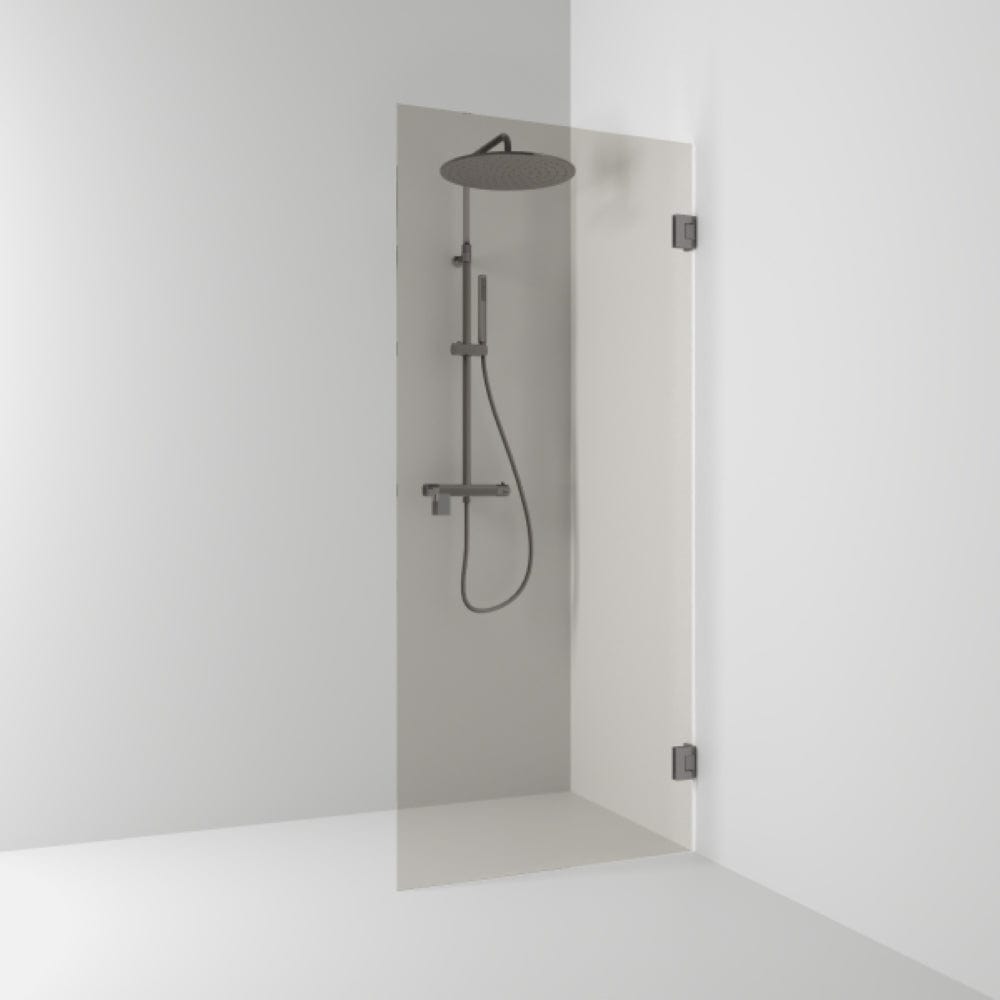 Svedbergs 180° Dusjnisje Enkel Blyantpenn svart / 98,5cm / Bronsefarget glass Svedbergs Dusjnisje SV-621998