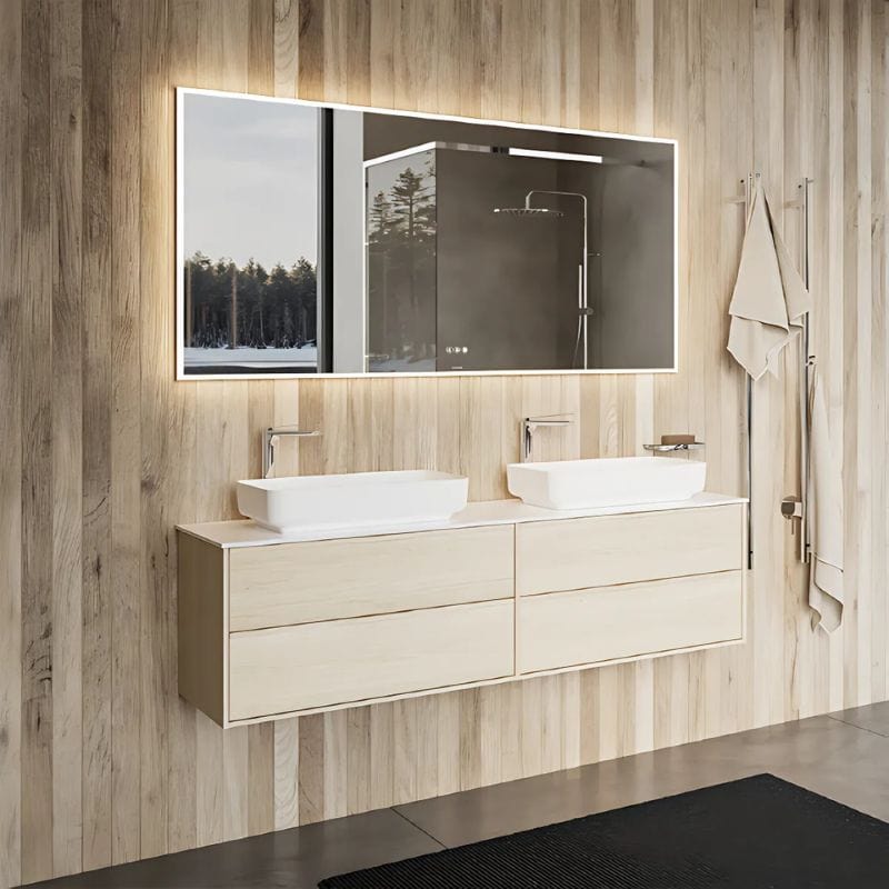 Svedbergs ISTA Speil Firkantet LED belysning Svedbergs Baderomsspeil