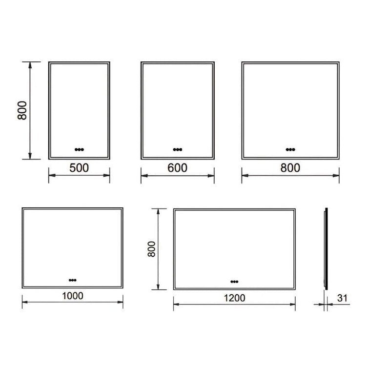 Svedbergs ISTA Speil Firkantet LED belysning