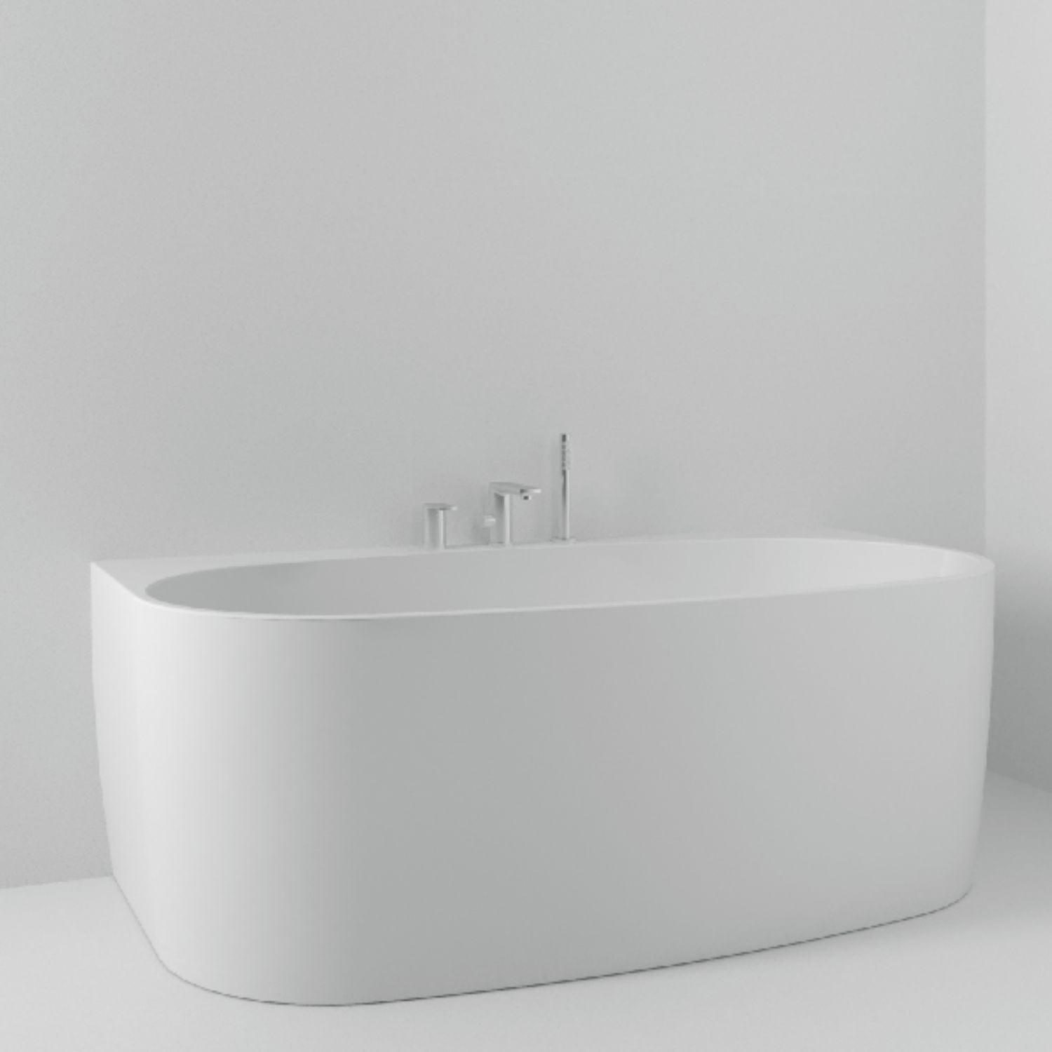Svedbergs Lule Frittstående Badekar 158 - back to wall Hvit / 158cm / Ja Svedbergs Frittstående badekar SV-59823-3