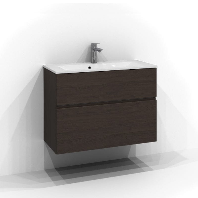 Svedbergs Poem Profil  Servantskap D45 med 2 skuffer Brun ask / 80cm Svedbergs Servantskap SV-3358652