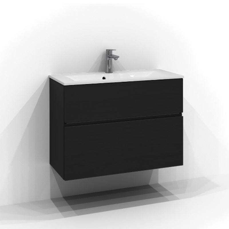 Svedbergs Poem Profil  Servantskap D45 med 2 skuffer Svart ask / 80cm Svedbergs Servantskap SV-3358642