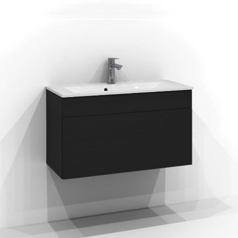 Svedbergs Poem Servantskap 1sk B50-80xH45xD35cm, Slim- Plan/Plan Push open Svart ask / 80cm / Plan Svedbergs Servantskap SV-3358141