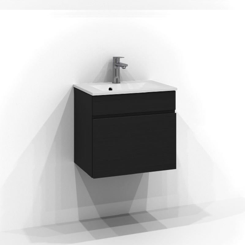 Svedbergs Poem Servantskap 1sk B50-80xH45xD35cm, Slim - Profil Svart ask / 50cm Svedbergs Servantskap SV-3355641