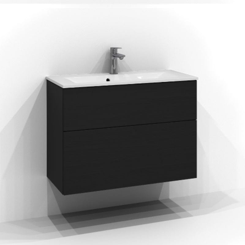 Svedbergs Poem Servantskap 2sk B50-80xH45xD35cm, Slim- Plan/Plan Push open Svart ask / 80cm / Plan Svedbergs Servantskap SV-3358142