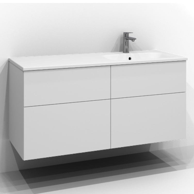 Svedbergs Poem Plan Servantskap D45 med 4 Skuffer Hvit / 120cm Push Open Svedbergs Poem Plan Servantskap D45 med 4 Skuffer Hvit / 120cm Push Open