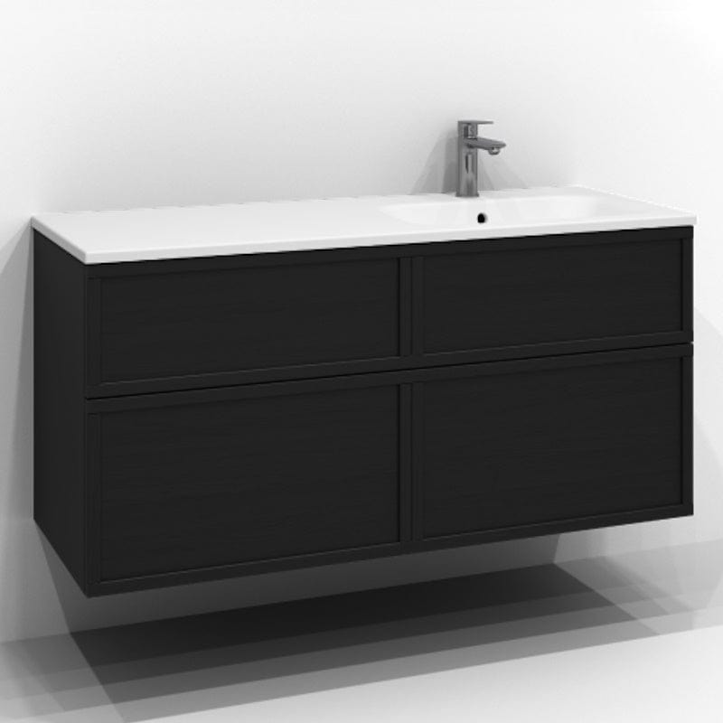 Svedbergs Poem Servantskap 4sk B120-160xD45cm - Ramme/Ramme Push open Svart ask / 120cm / Ramme Push open Svedbergs Servantskap SV-34512444-P