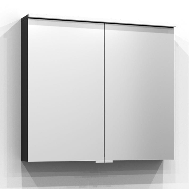 Svedbergs SAREK Speilskap med servantlys 80cm / Svart ask / Nei Svedbergs Speilskap SV-223080-TL